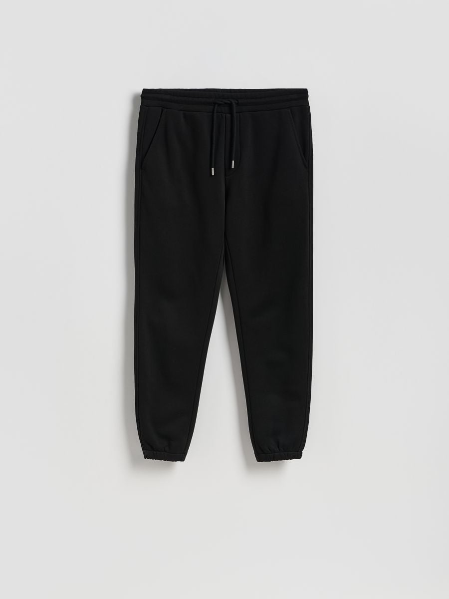 Regular fit tracksuit bottoms - black - RESERVED