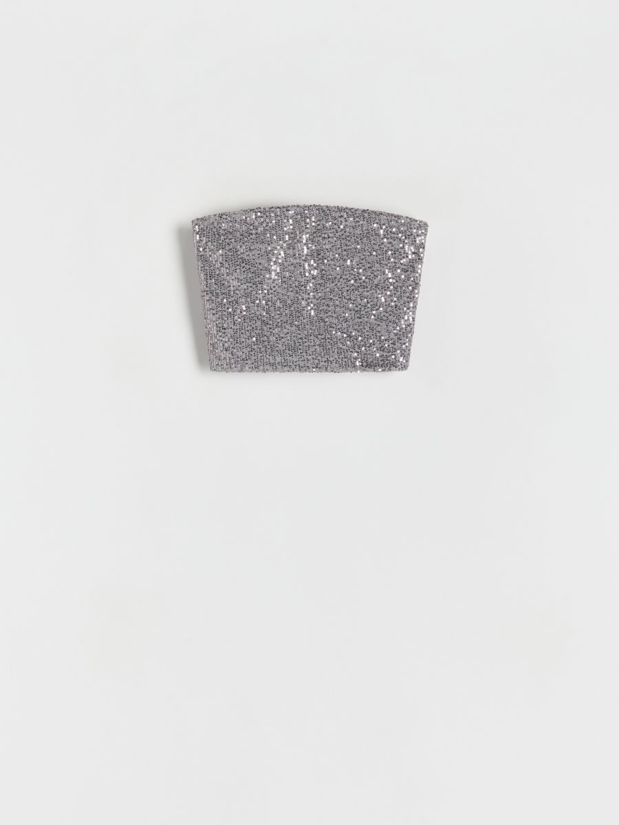 Sequin top - dark grey - RESERVED - 4