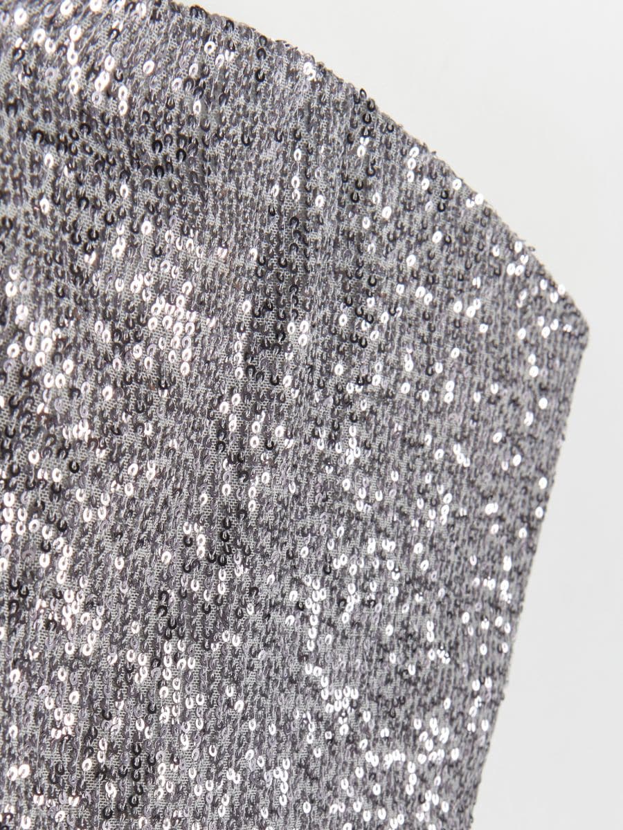 Sequin top - dark grey - RESERVED - 5