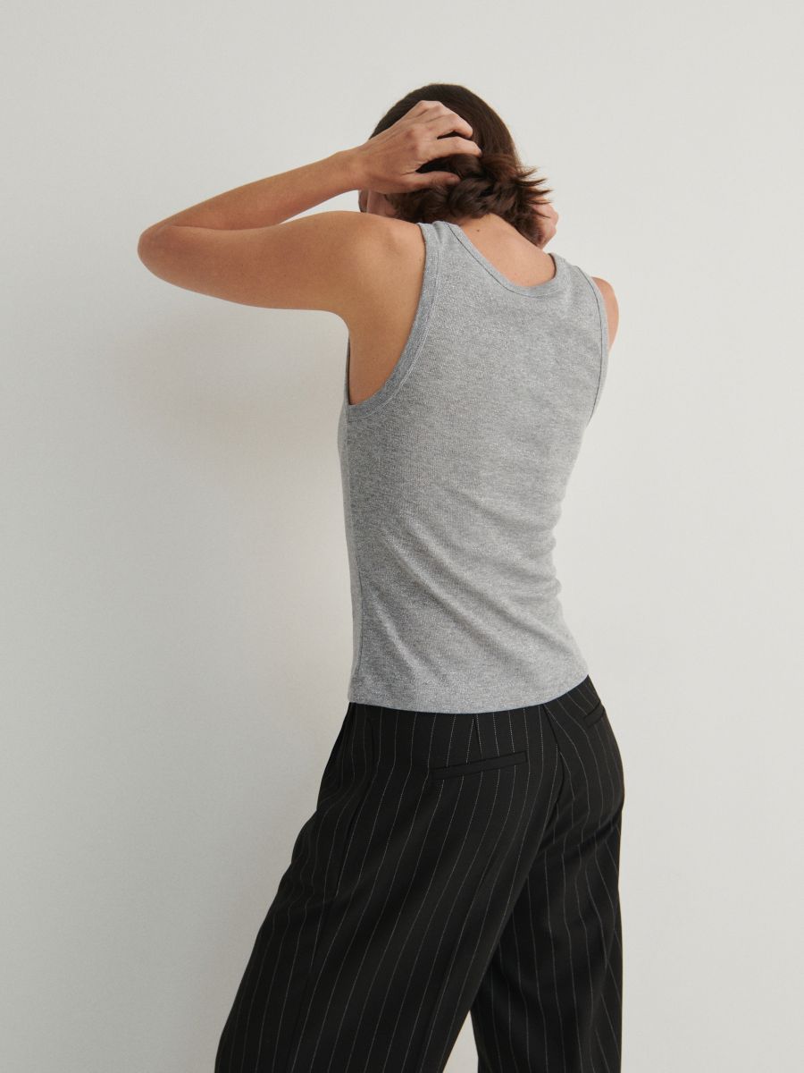 Top with metallic thread - light grey - RESERVED - 3
