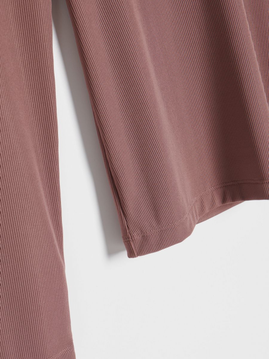 Blouse with stand up collar - brown - RESERVED - 5