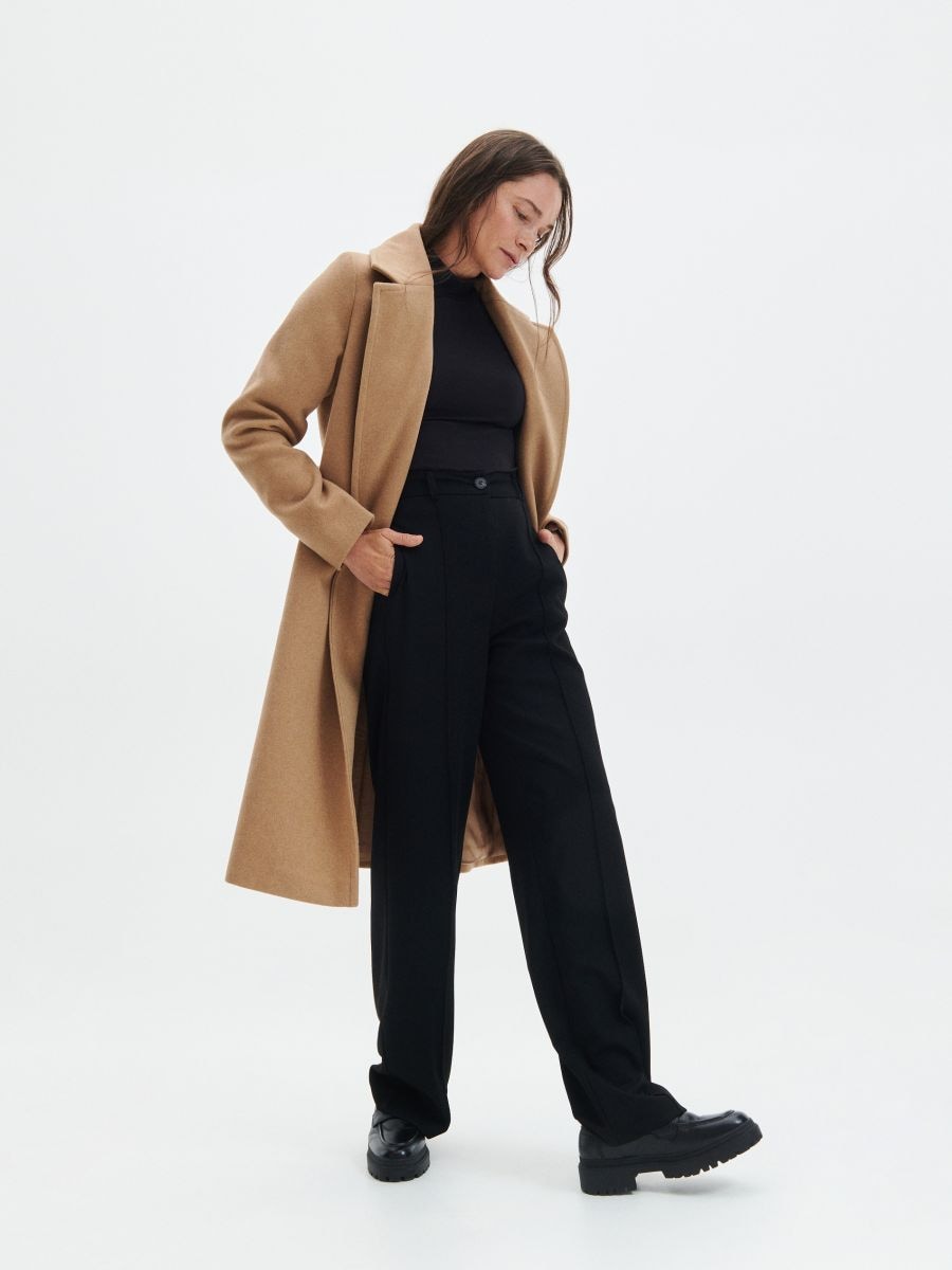 Blouse with stand up collar - black - RESERVED - 2