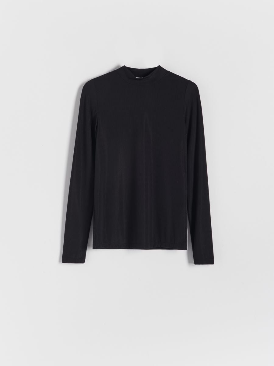 Blouse with stand up collar - black - RESERVED - 5