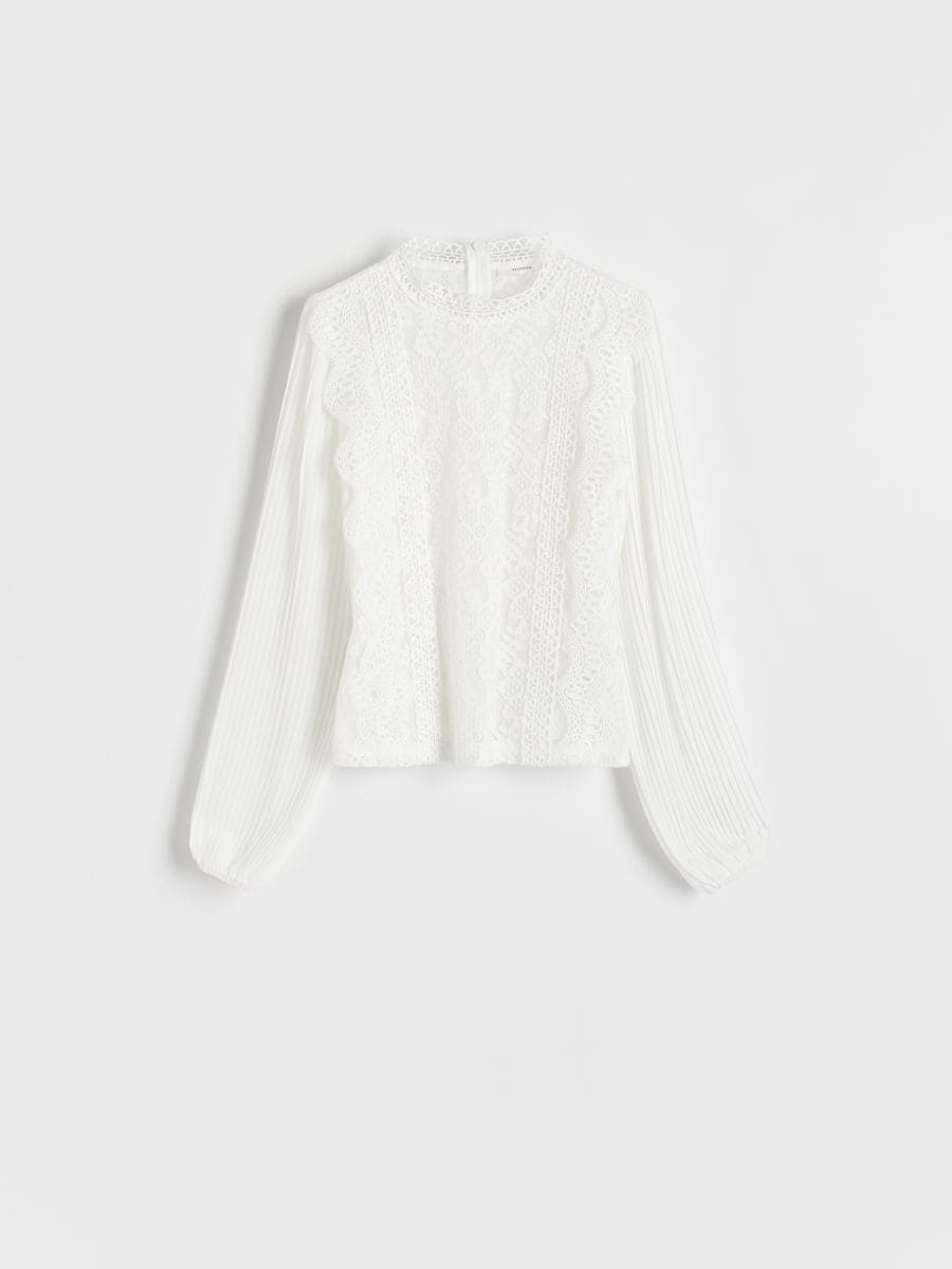 若者に人気のブランド - white Color lace with Blouse RESERVED 1682X-00X - トップス