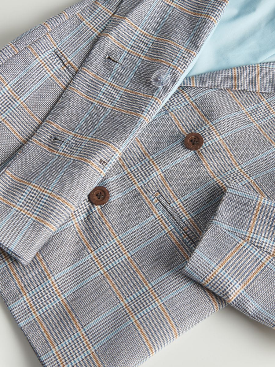 Checked blazer - blue - RESERVED - 4