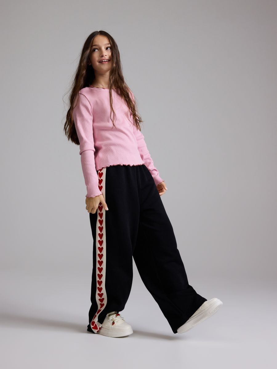 Ribbed T-shirt with print - pink - RESERVED - 4