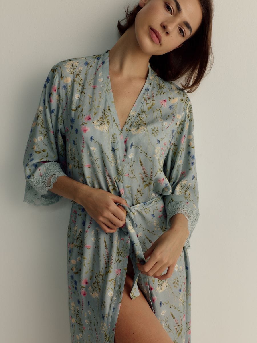 LADIES` DRESSING GOWN - bledoplavo - RESERVED - 4