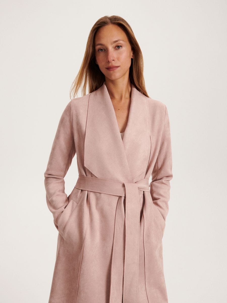 Manteau en daim synthétique - rose pastel - RESERVED - 2