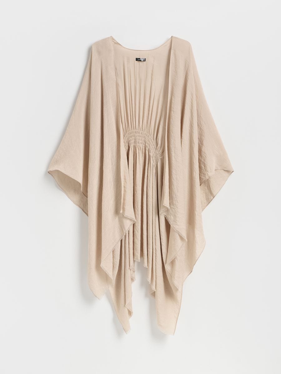 Plain poncho - beige - RESERVED - 6