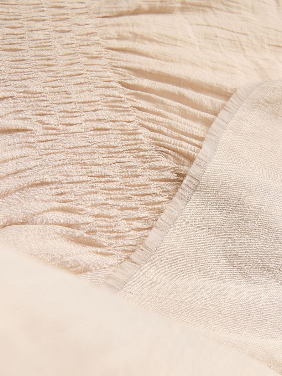 Plain poncho - beige - RESERVED - 3