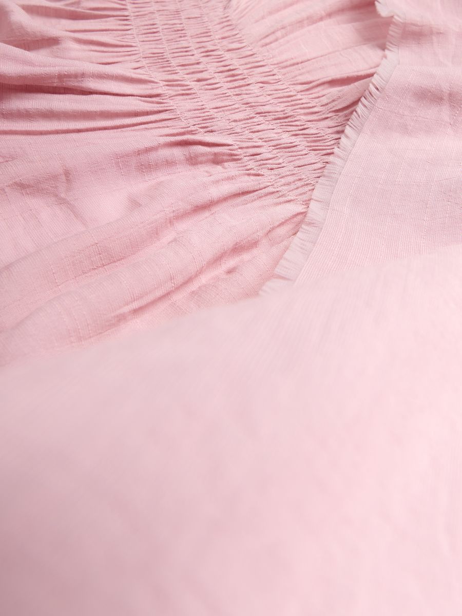 Plain poncho - pink - RESERVED - 6