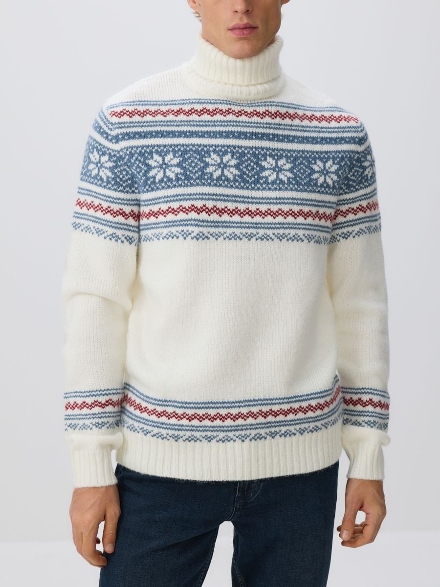 Jumper with Christmas pattern - cream - RESERVED