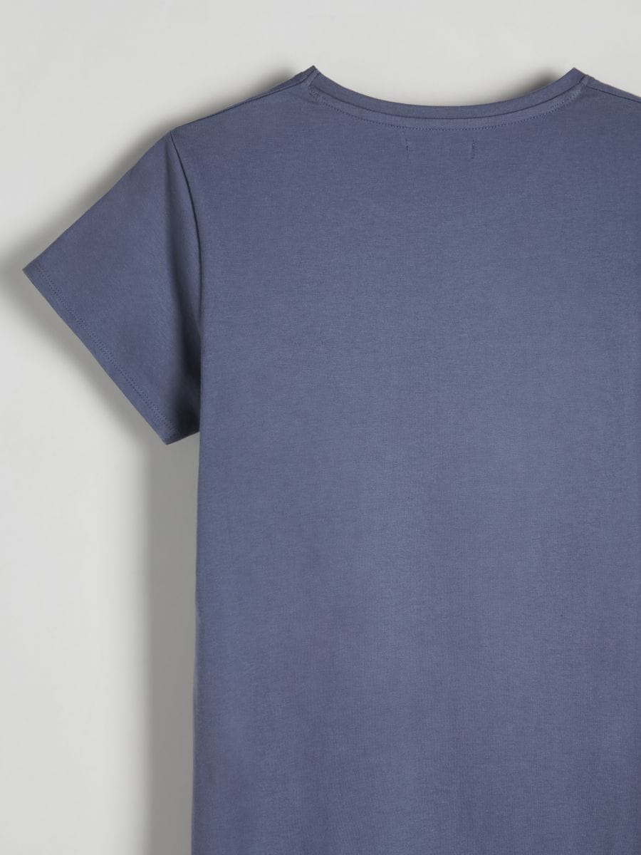 Camicia da notte in cotone - indaco - RESERVED - 6
