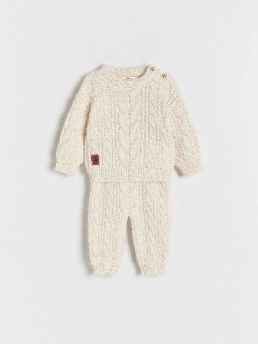 BABIES` SWEATER & TROUSERS - krem - RESERVED