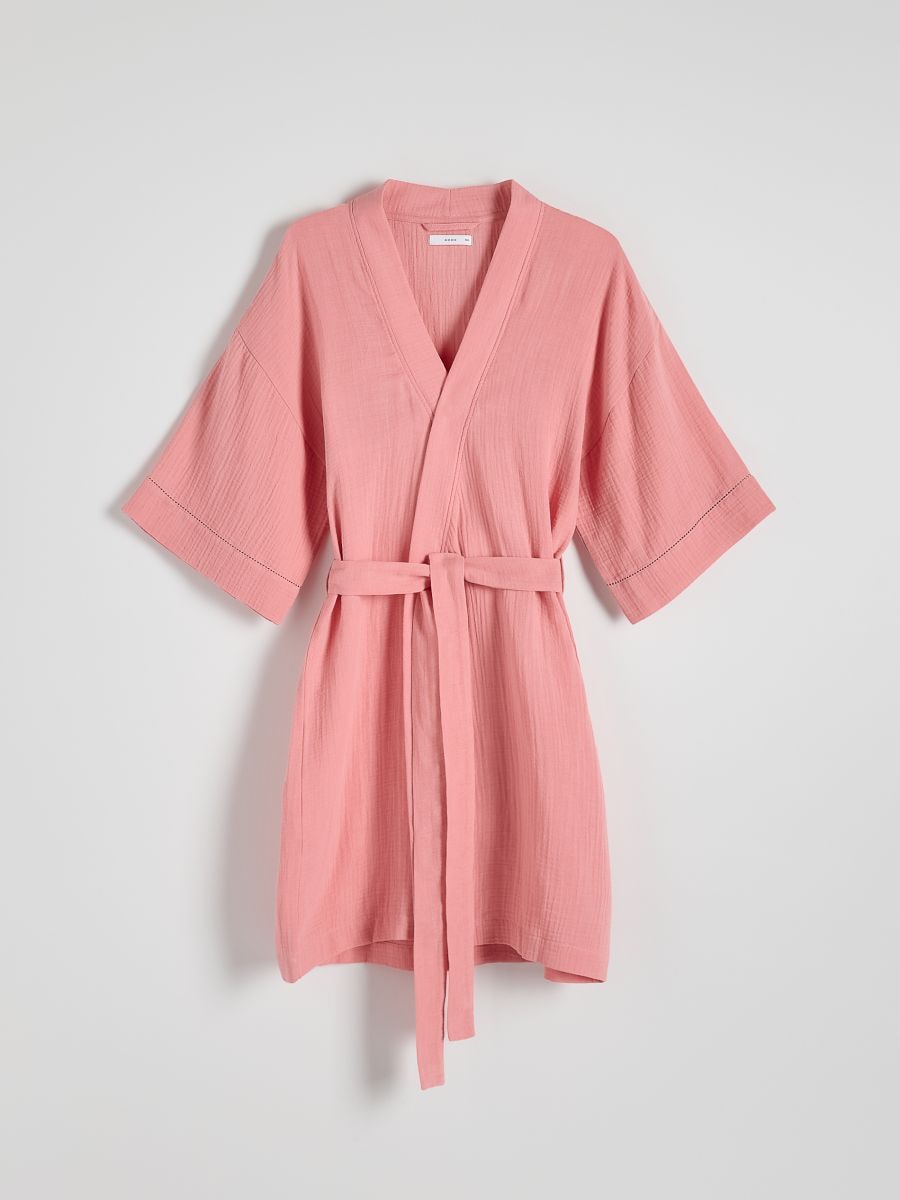 LADIES` DRESSING GOWN - pink - RESERVED - 5