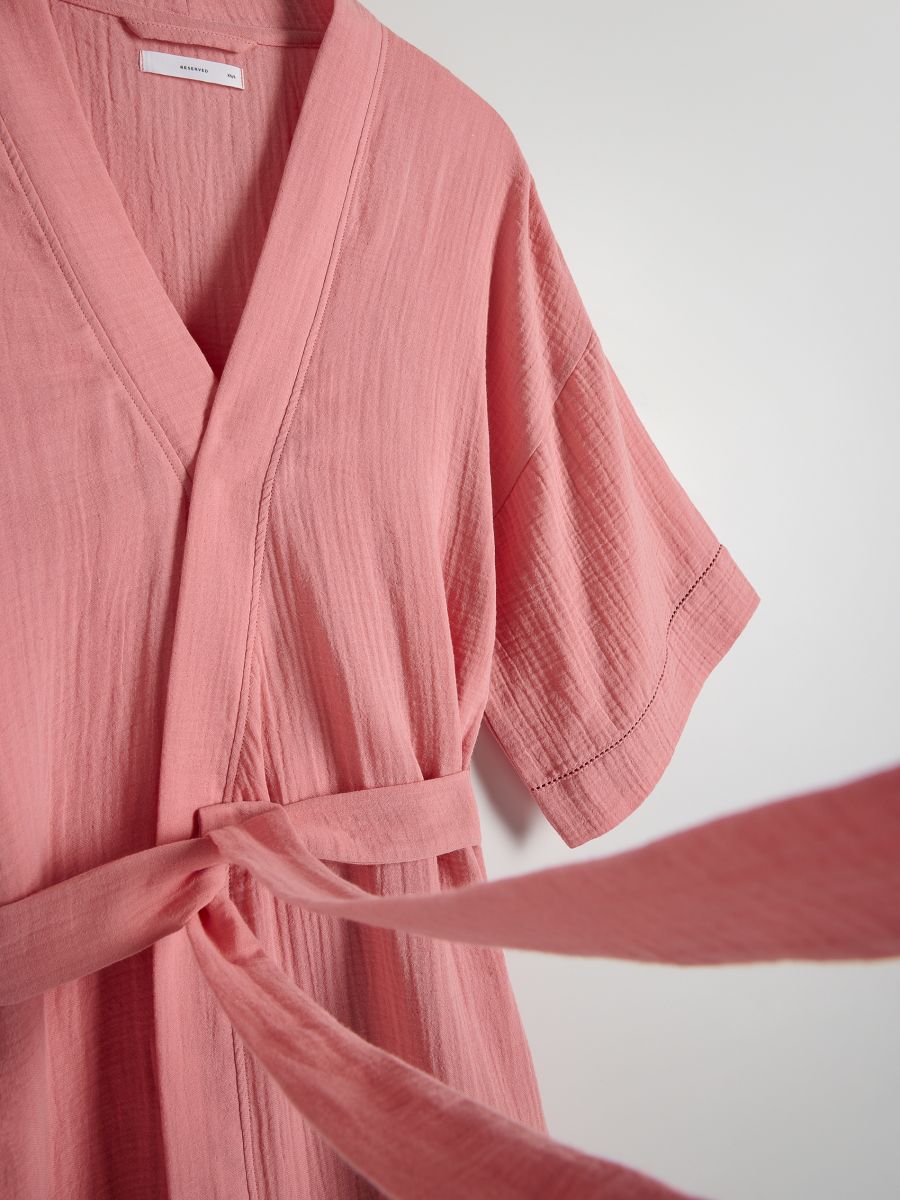 LADIES` DRESSING GOWN - pink - RESERVED - 6