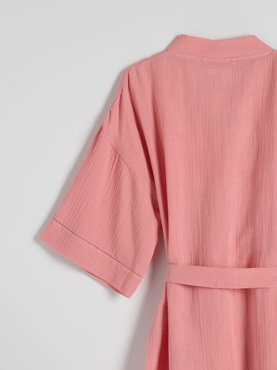 LADIES` DRESSING GOWN - pink - RESERVED - 7