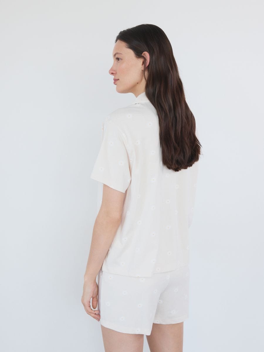 Zweiteiliges Pyjama-Set - beige - RESERVED - 2