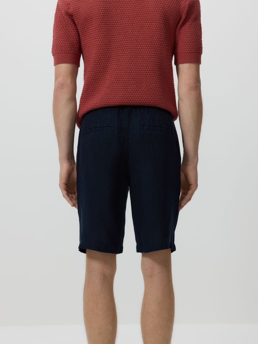 Short regular en lin - Marine - RESERVED - 4