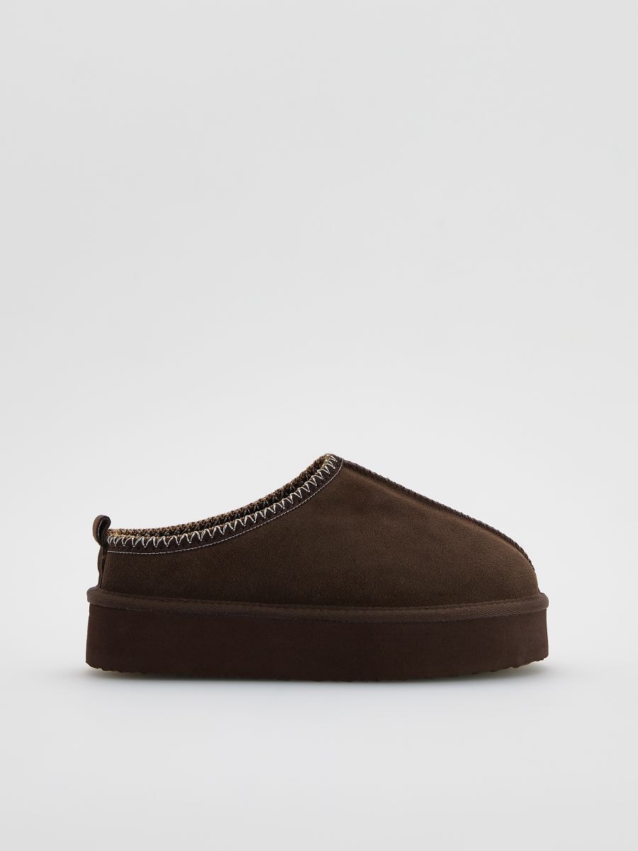 LADIES` MULES - tamno braon - RESERVED
