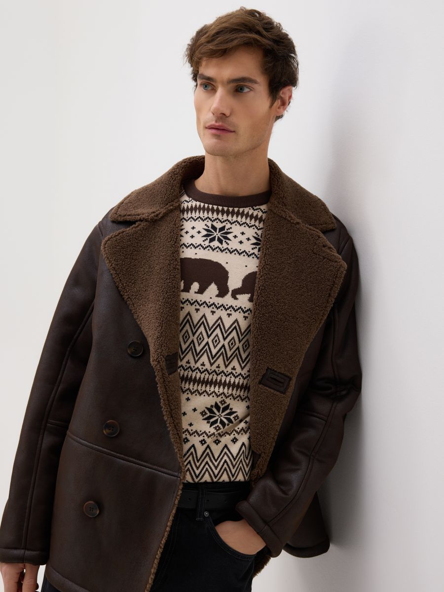 Džemper s božićnim motivom - nude - RESERVED