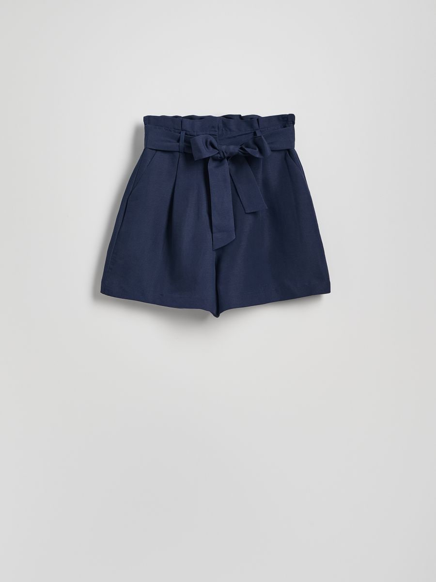 Shorts aus Leinenmischung - marineblau - RESERVED