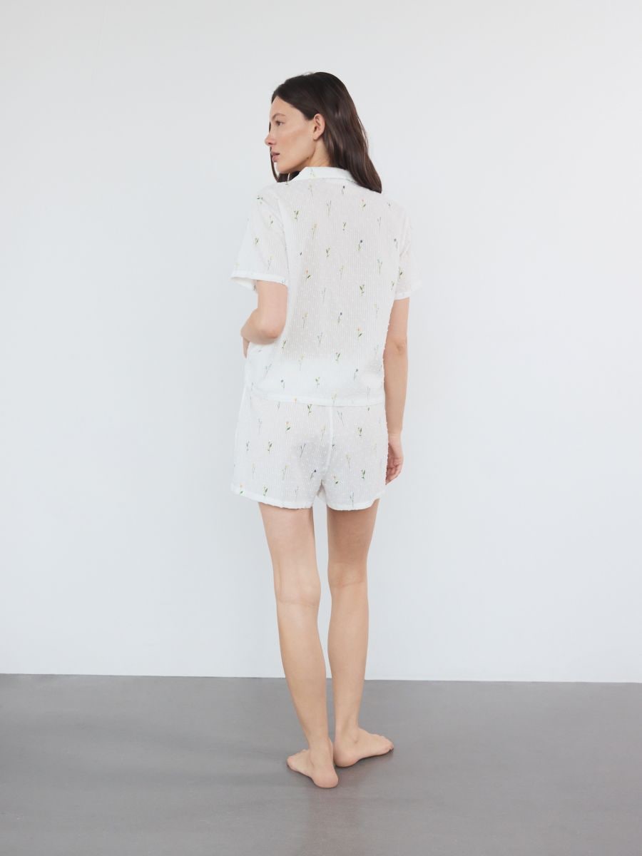Pyjamassæt i to dele i bomuld - creme - RESERVED - 3