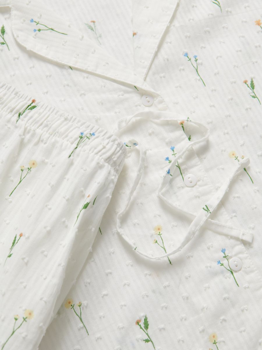 Pyjamassæt i to dele i bomuld - creme - RESERVED - 5