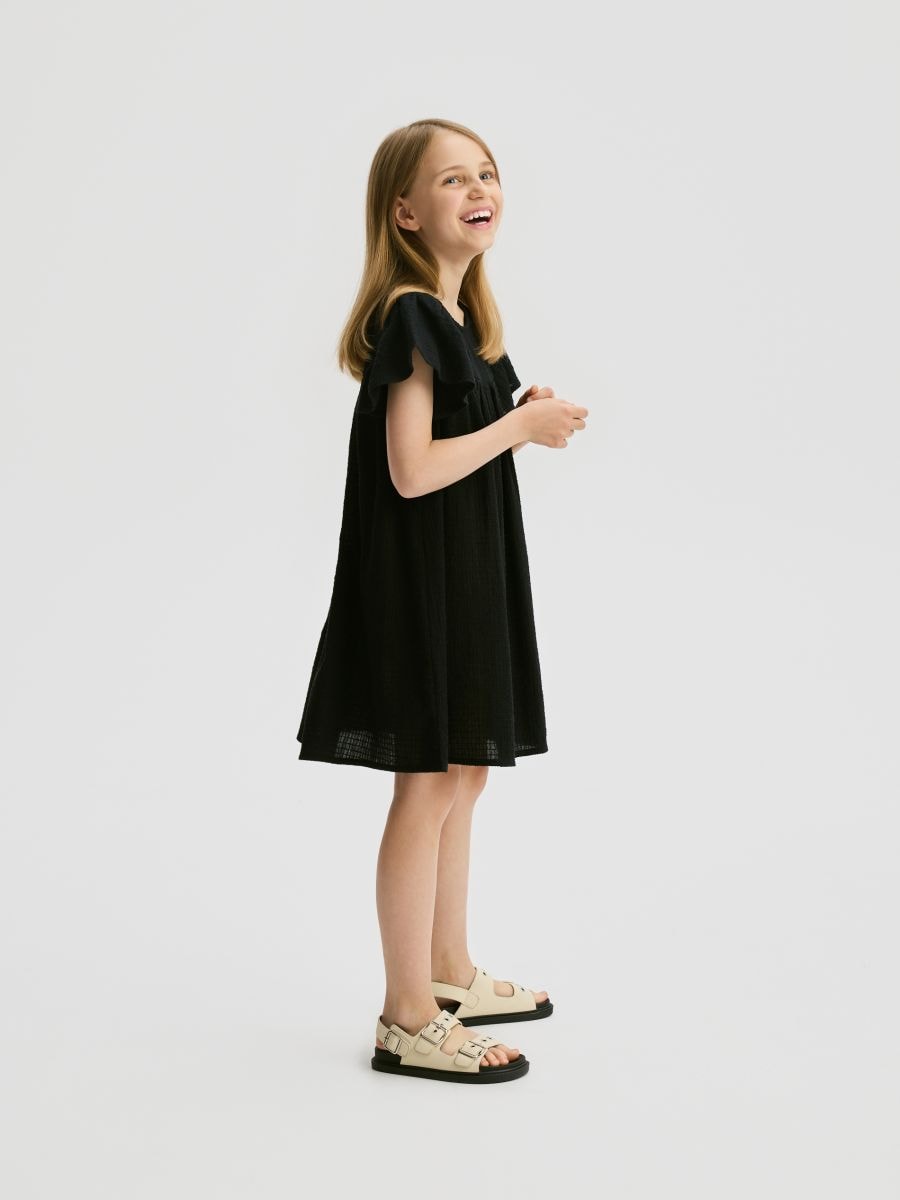 Dress with ruffle details - black - RESERVED - 2