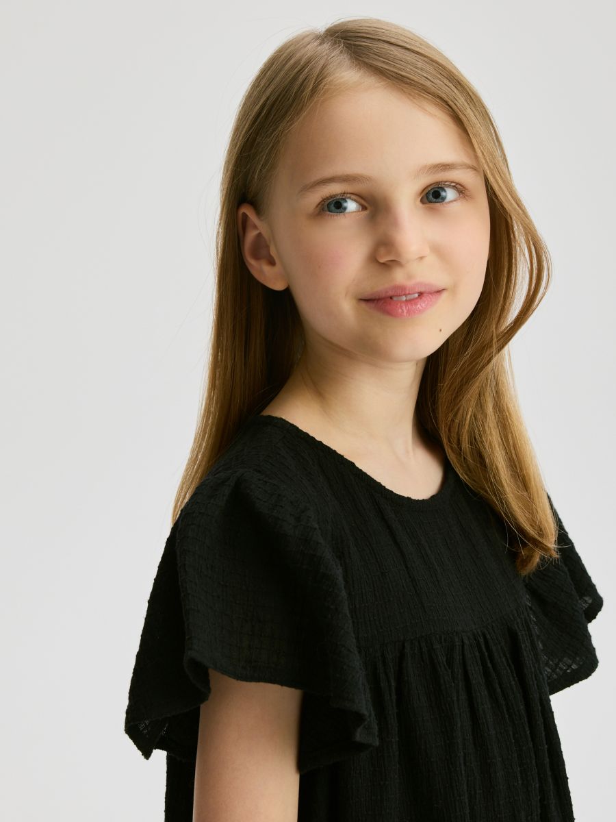 Dress with ruffle details - black - RESERVED - 5