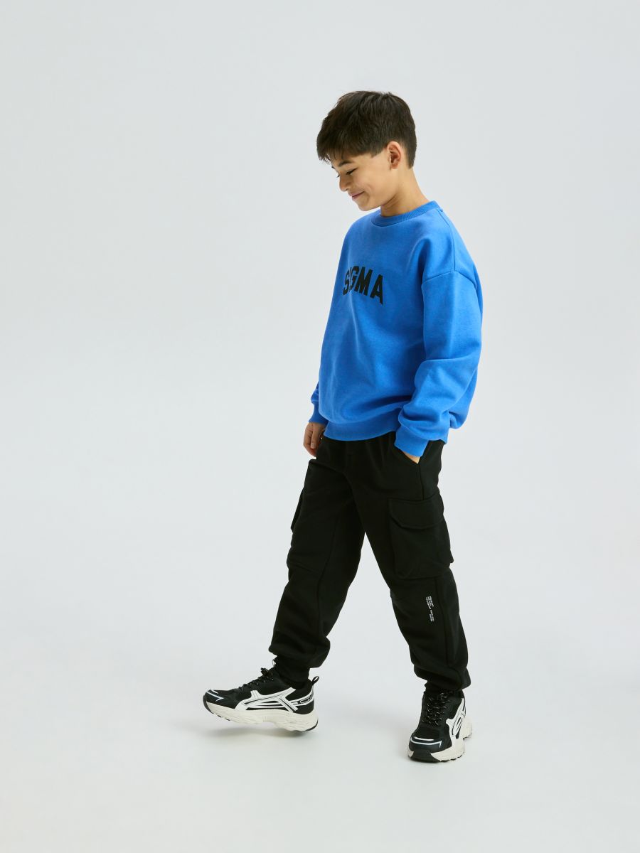 Hlače cargo - črna - RESERVED