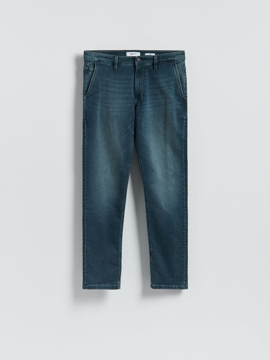 Jean slim à effet délavé - indigo jeans - RESERVED