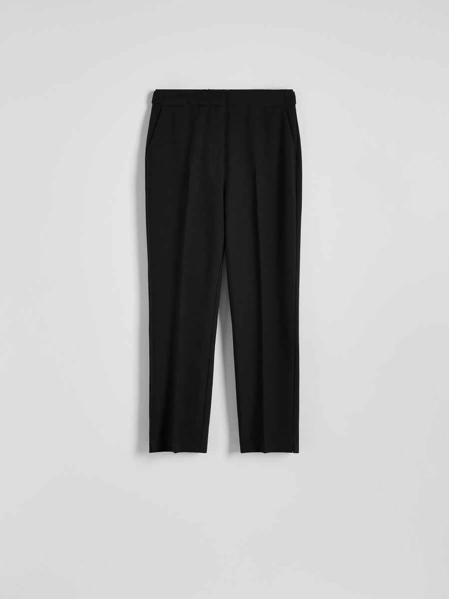 Pantalone cigareta kroja od mešavine viskoze - crno - RESERVED - 5