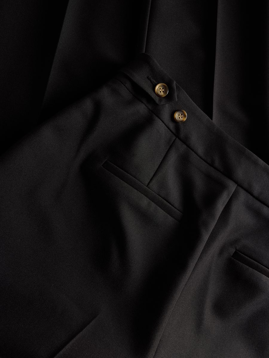 Pantalone cigareta kroja od mešavine viskoze - crno - RESERVED - 6