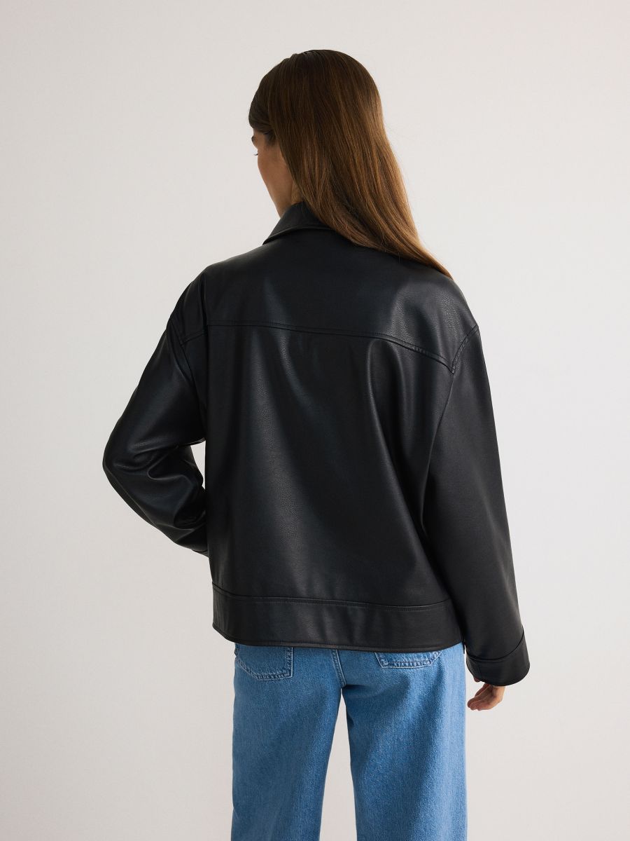 Jacket with fringes - black - RESERVED - 3