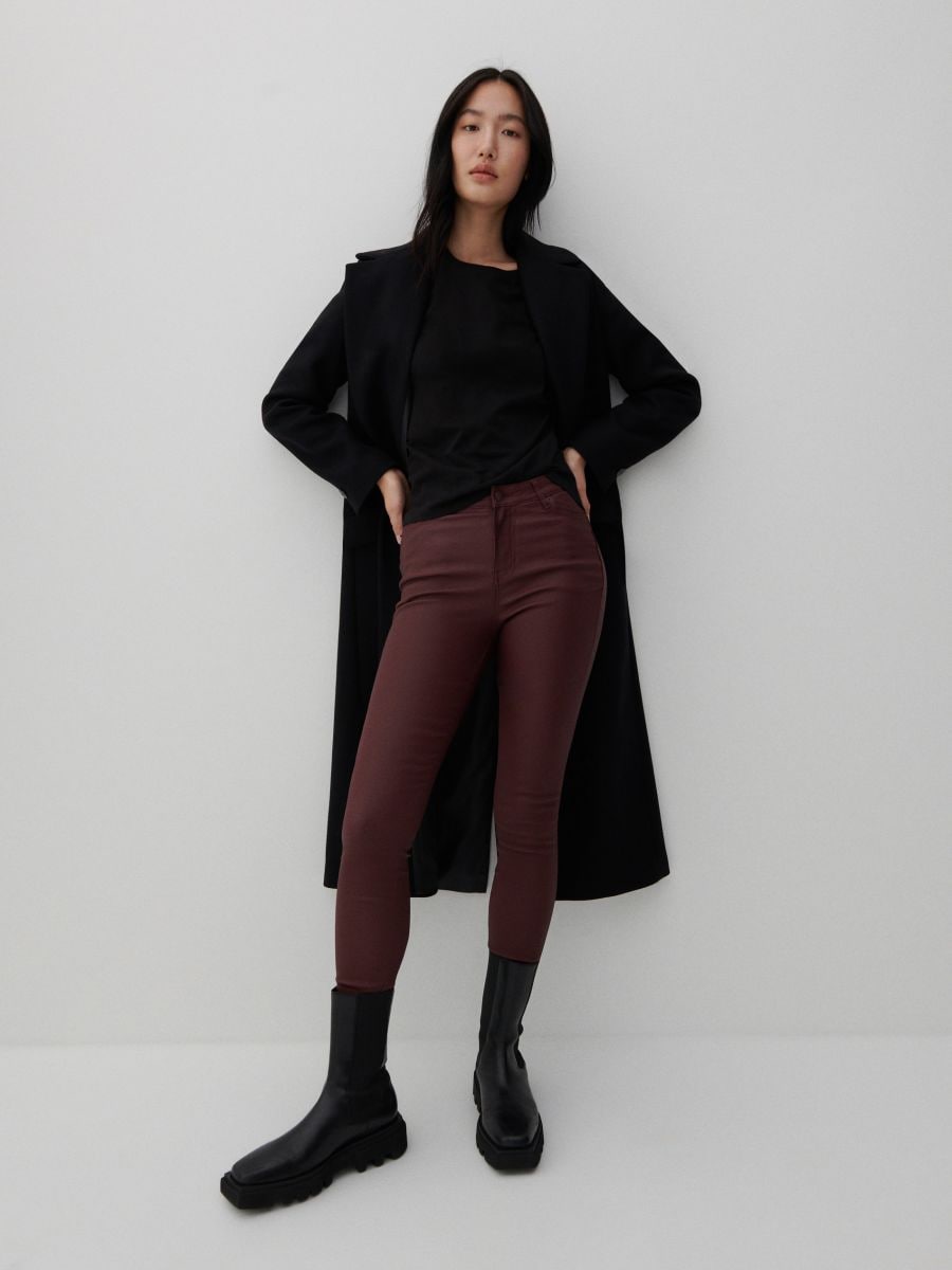 Hlače push up - maroon - RESERVED - 2