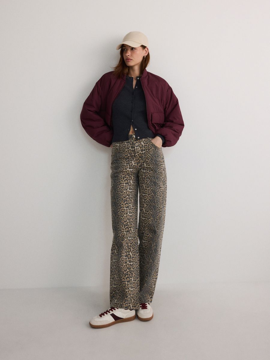 Bomber jacket with pockets - burgundy - RESERVED - 2