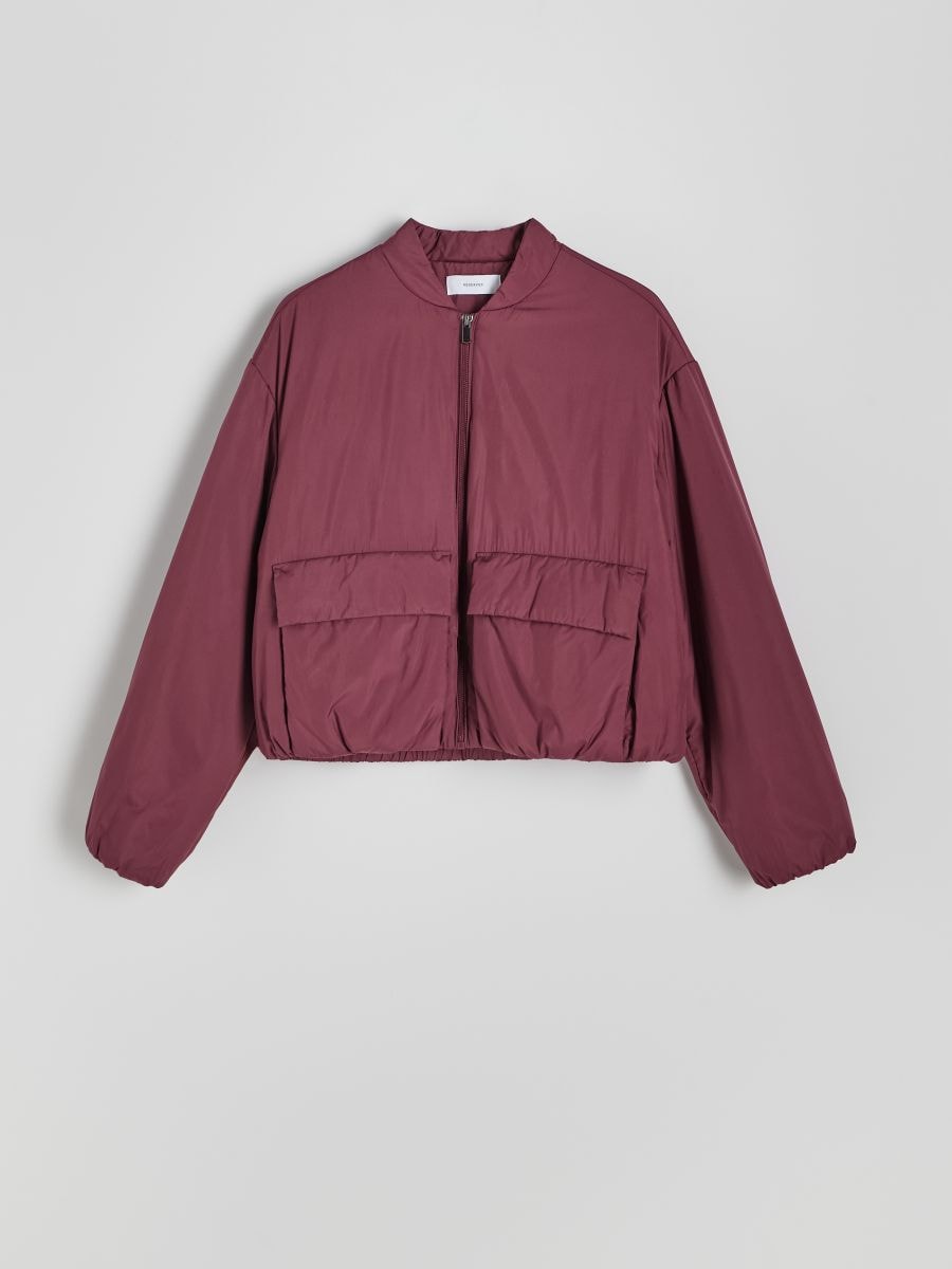 Bomber jacket with pockets - burgundy - RESERVED - 5