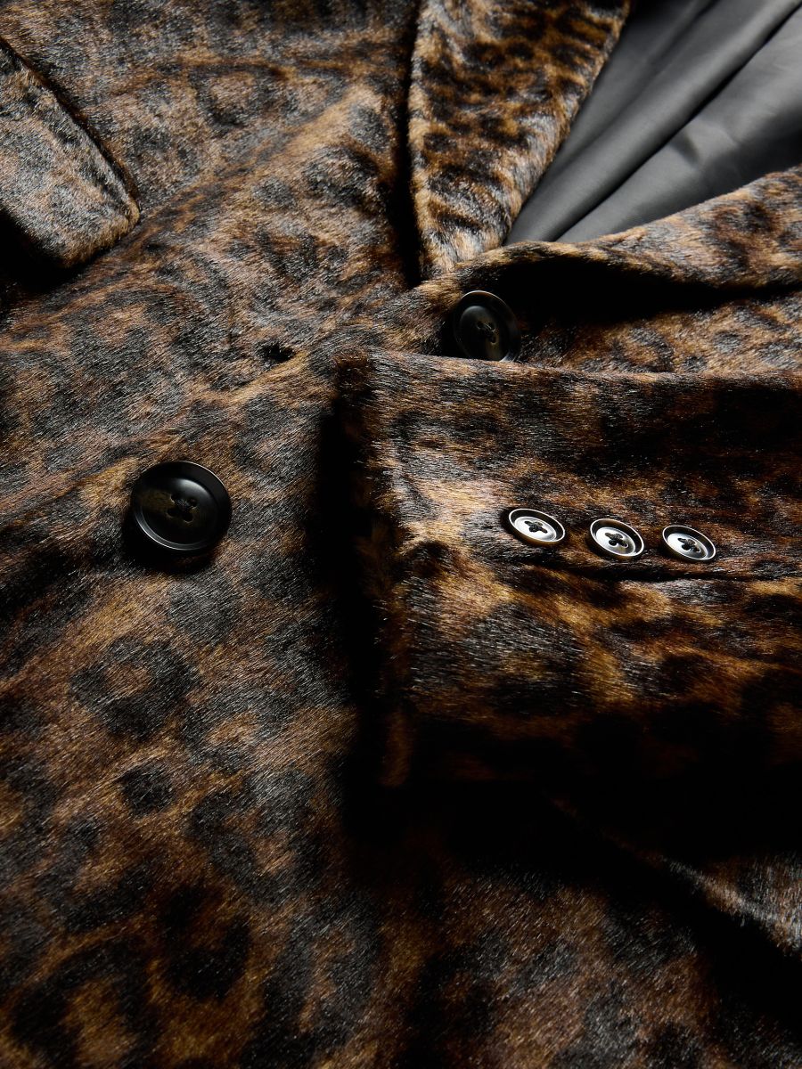 Oversized blazer with animal pattern - multicolor - RESERVED - 7