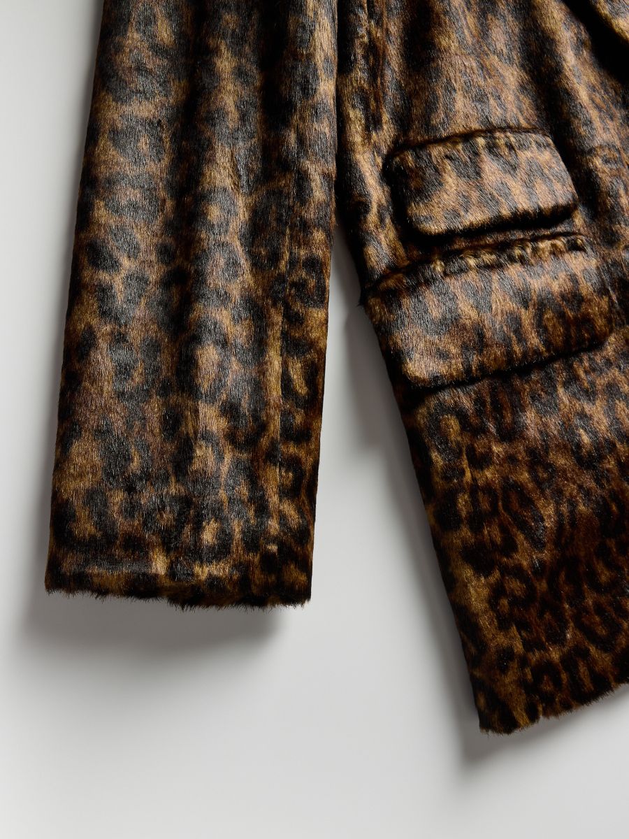 Oversized blazer with animal pattern - multicolor - RESERVED - 3