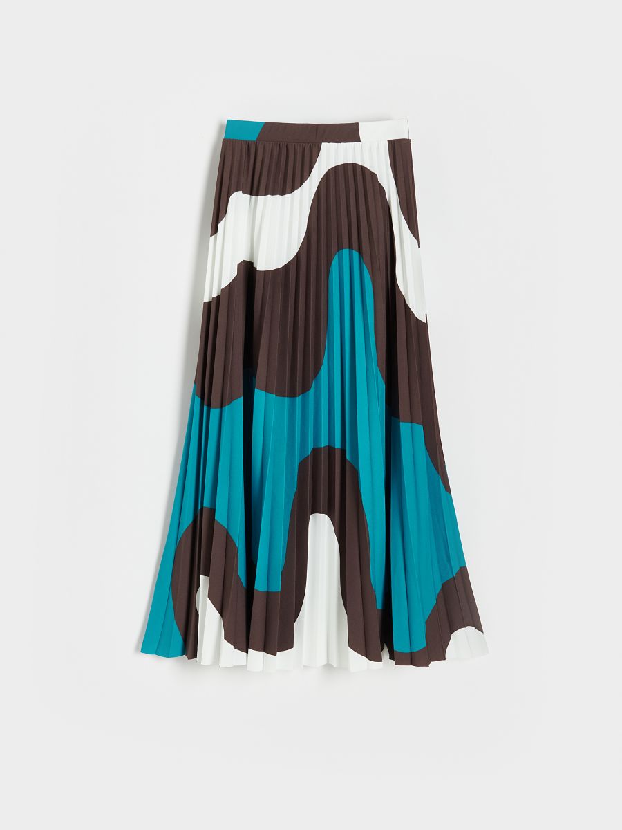 Pleated midi skirt - brown - RESERVED - 5