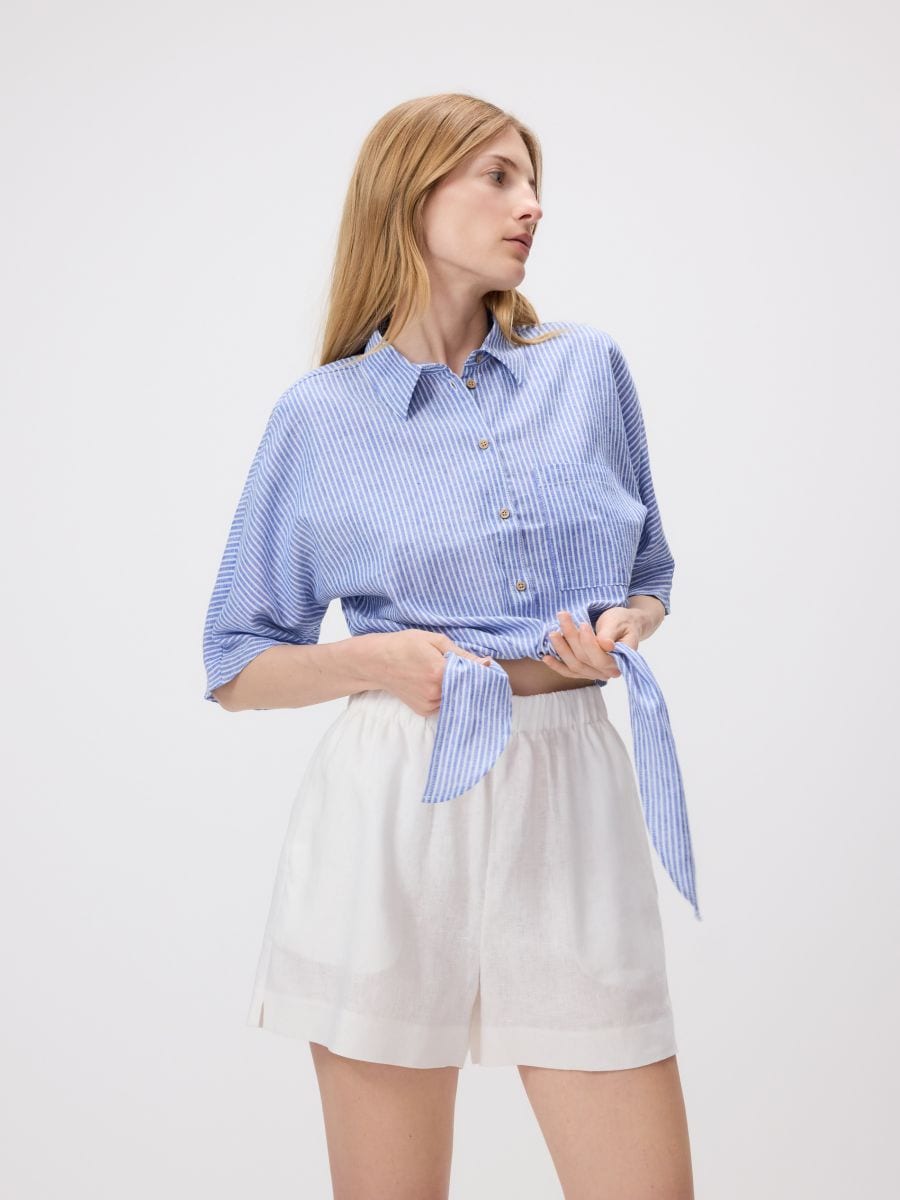 Linen shorts - white - RESERVED - 4