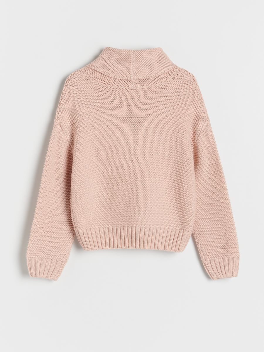 Sweater with loose turtleneck - dusty rose - RESERVED - 2