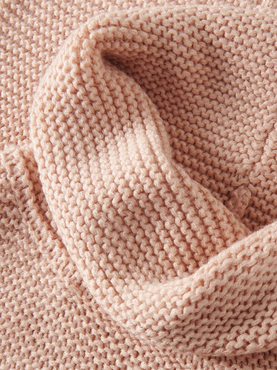 Sweater with loose turtleneck - dusty rose - RESERVED - 3