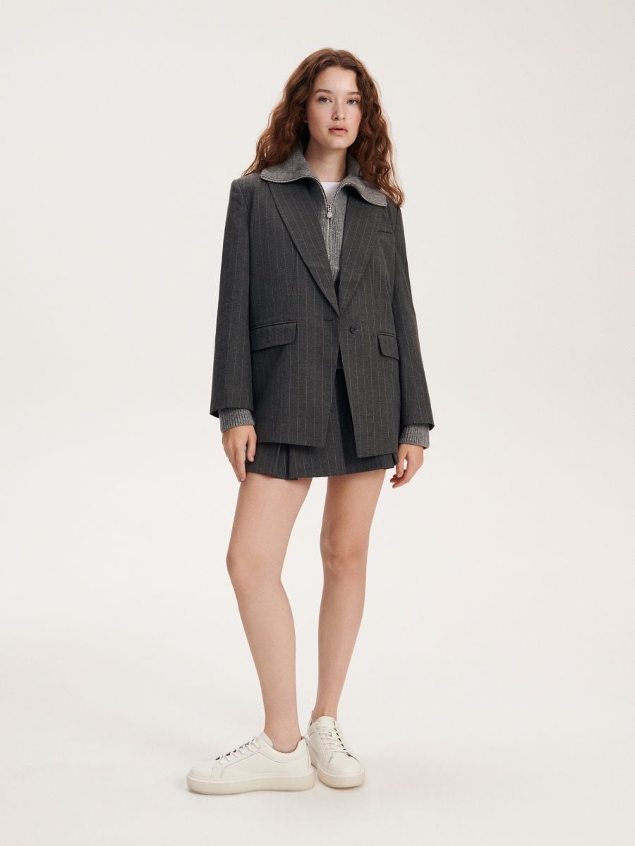 Stripe blazer - light grey - RESERVED - 2