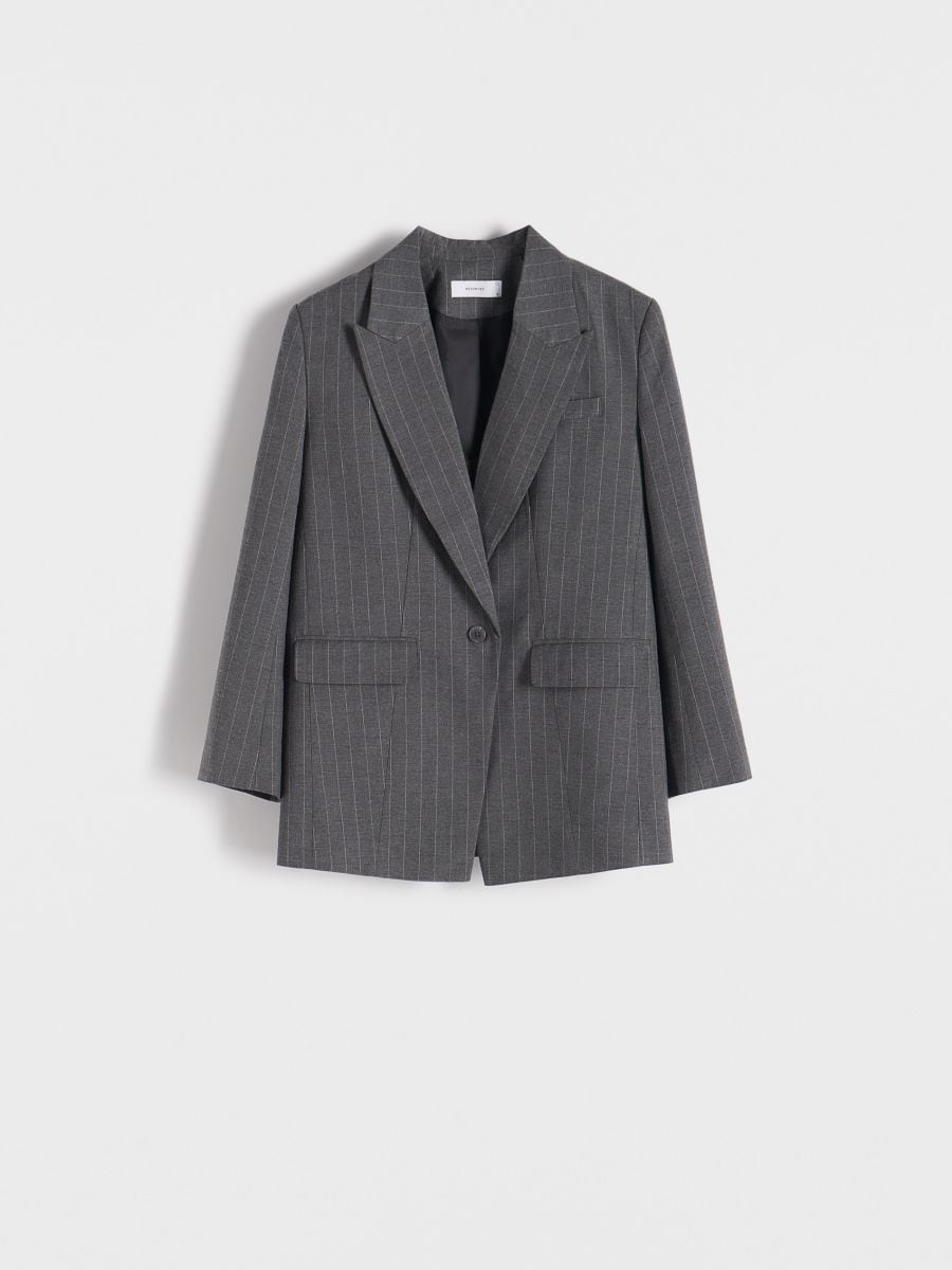 Stripe blazer - light grey - RESERVED - 4