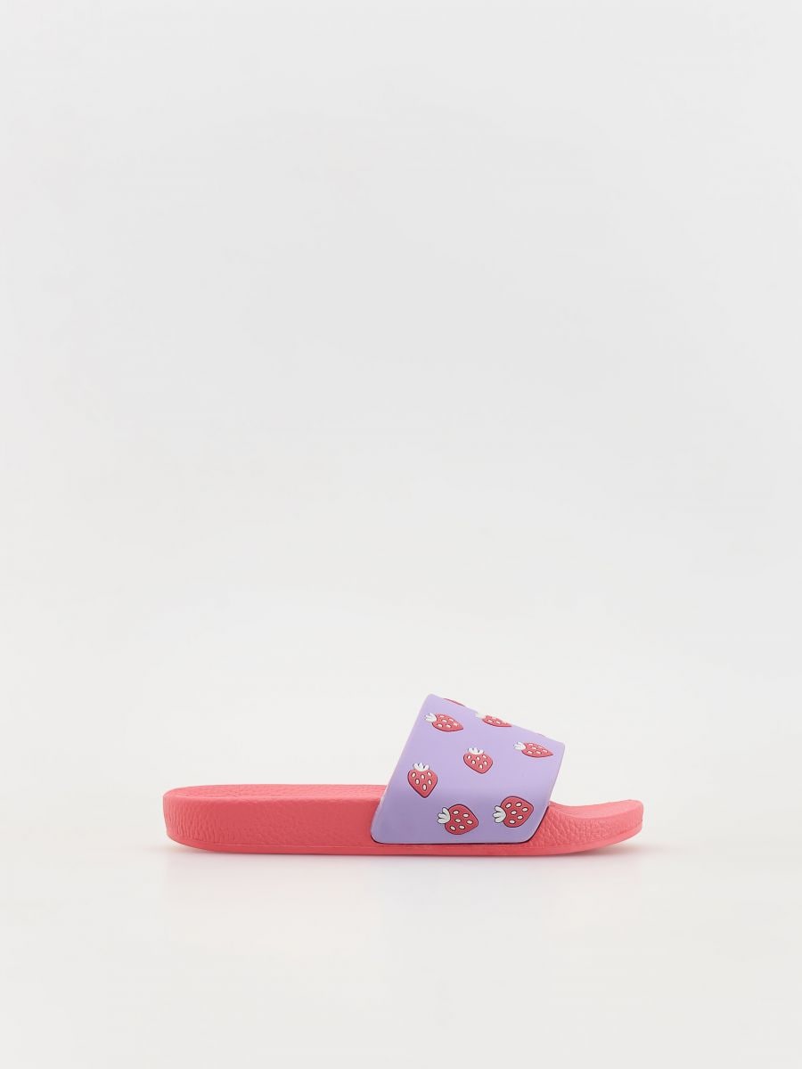 Strawberry motif sliders - hot pink - RESERVED - 2