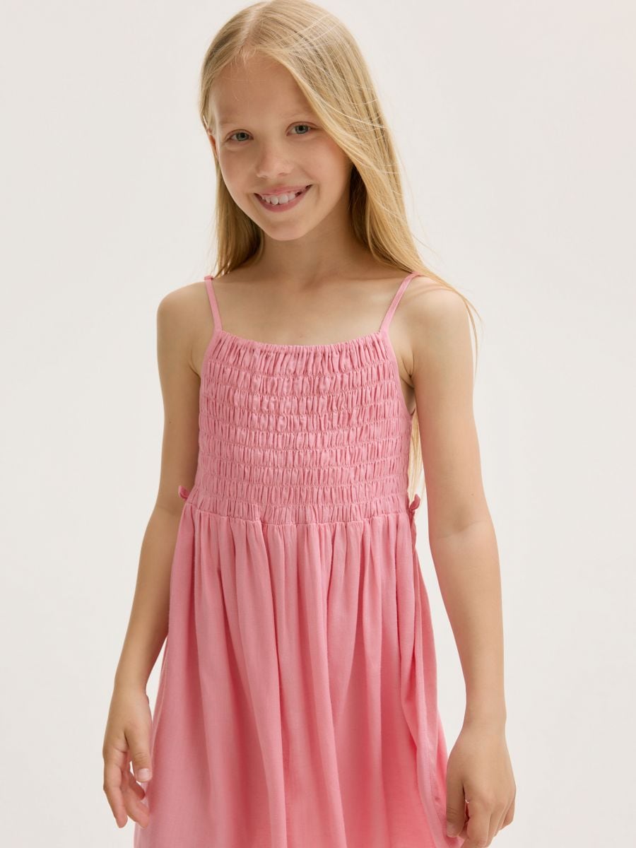 Haljina sa primesom lana - pink - RESERVED - 4