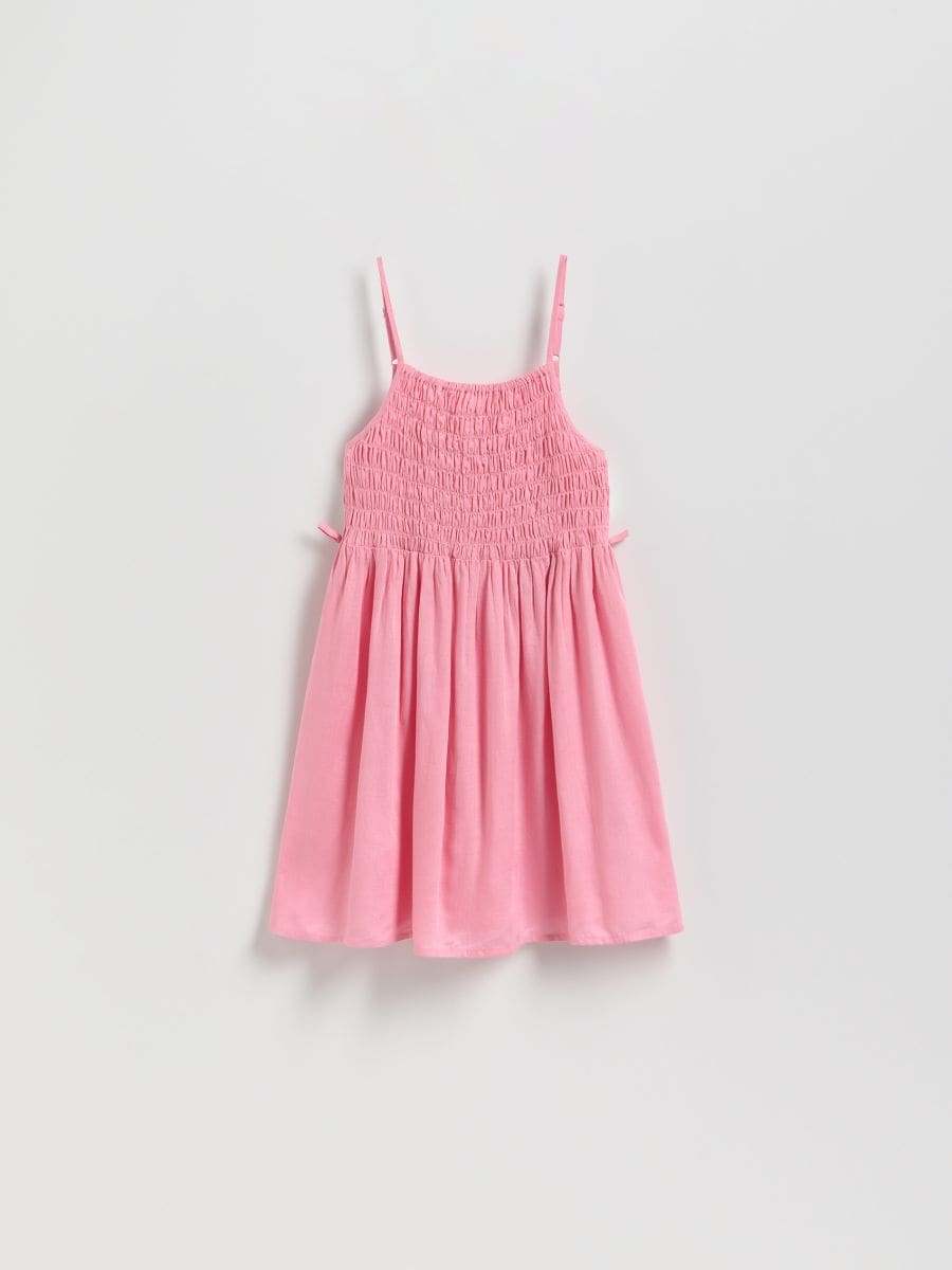 Haljina sa primesom lana - pink - RESERVED - 3