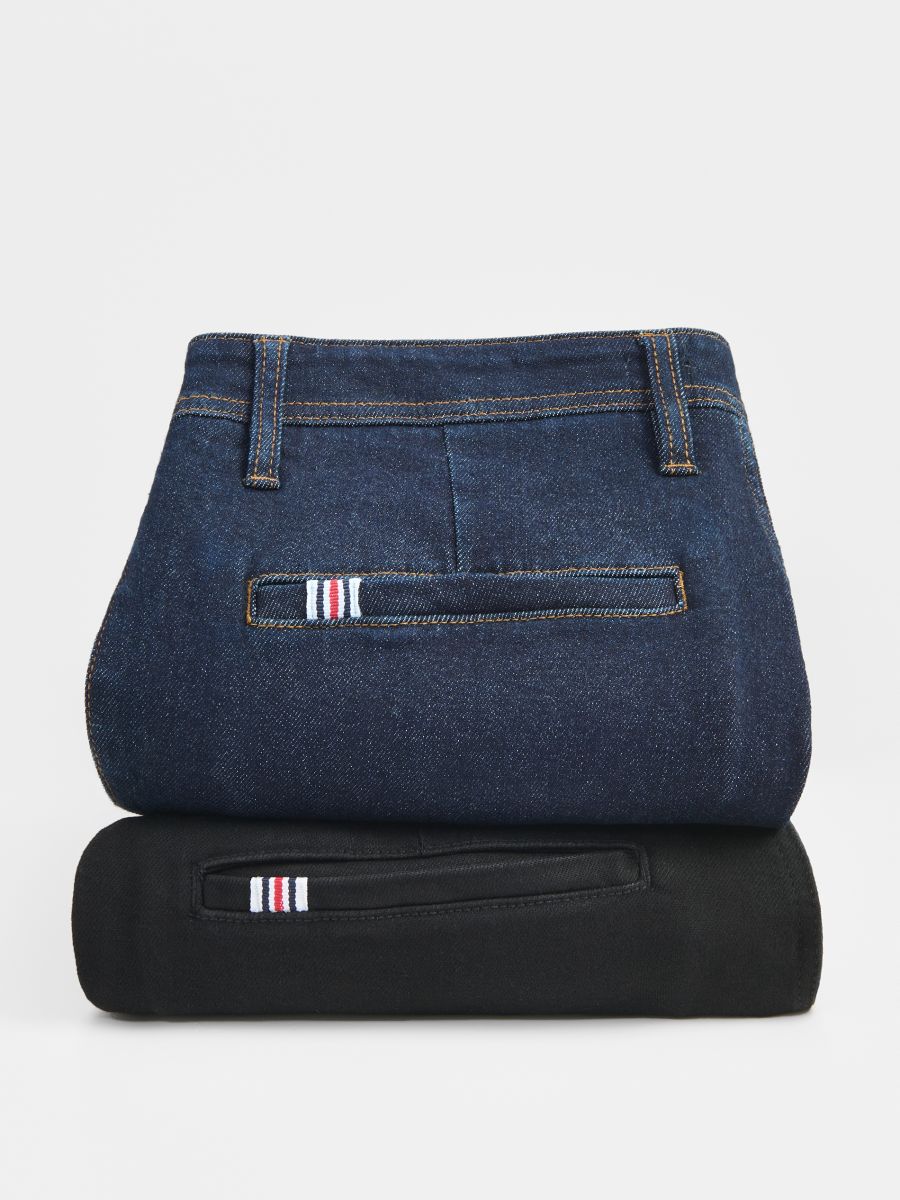 Slim chino jeans - navy - RESERVED